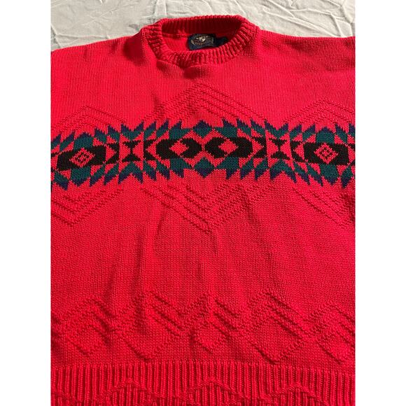Vtg. Lake Harmony Rowing Club SZ XL Mens Red 100% Cotton Sweater - Picture 3 of 9